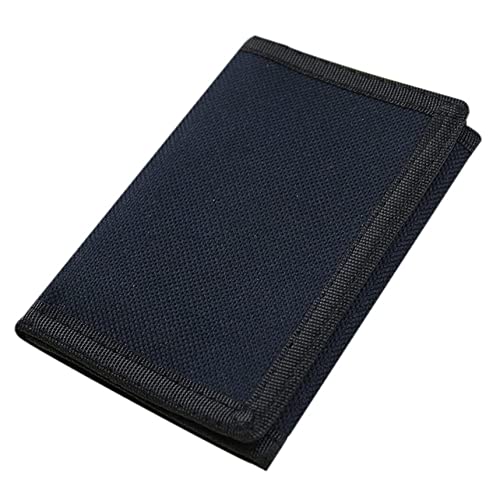 NEICY RFID Blocking Canvas Wallet for Men and Women - Camo Trifold Outdoor Sports Wallets with Magic Sticker for Teen Kids (Black)