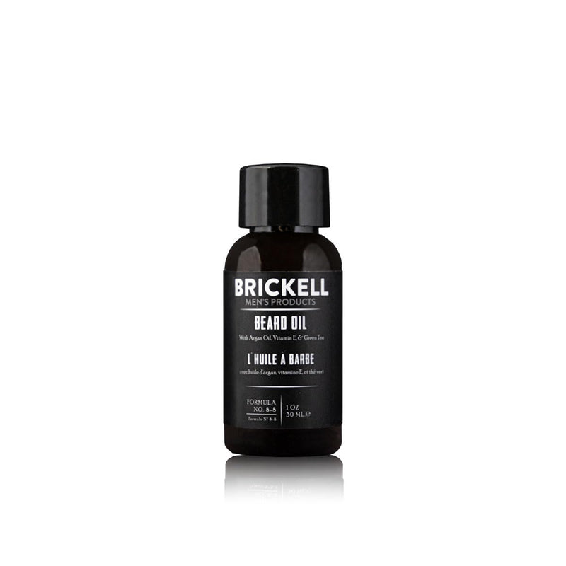 Brickell Men'S Beard Oil for Men, Natural and Organic Argan and Jojoba Oil to Strengthen and Soften Hair, 1 Ounce, Scented