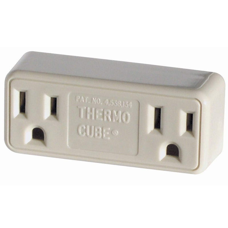 Farm Innovators TC-2 Thermo Cube Cold Weather Auto on Thermostatic Double Outlet, White