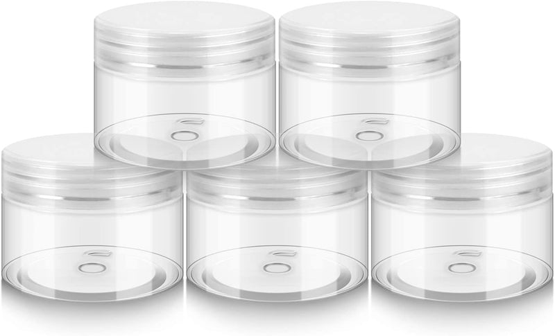 Becatocy 4Oz Plastic Container with Lids, BPA Free and Refillable Cosmetic Containers, Reusable Small Plastic Jars for Lotion, Powders, Beauty