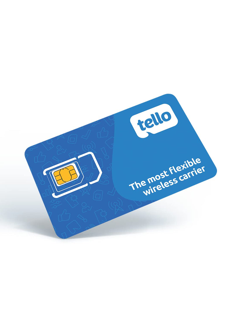 Tello Mobile - US Prepaid SIM Card (3 in 1) | Bring Your Own Phone Kit | Phone Plans Starting at $5/Mo up to $25/Mo | Nation-Wide 4G LTE/5G Coverage