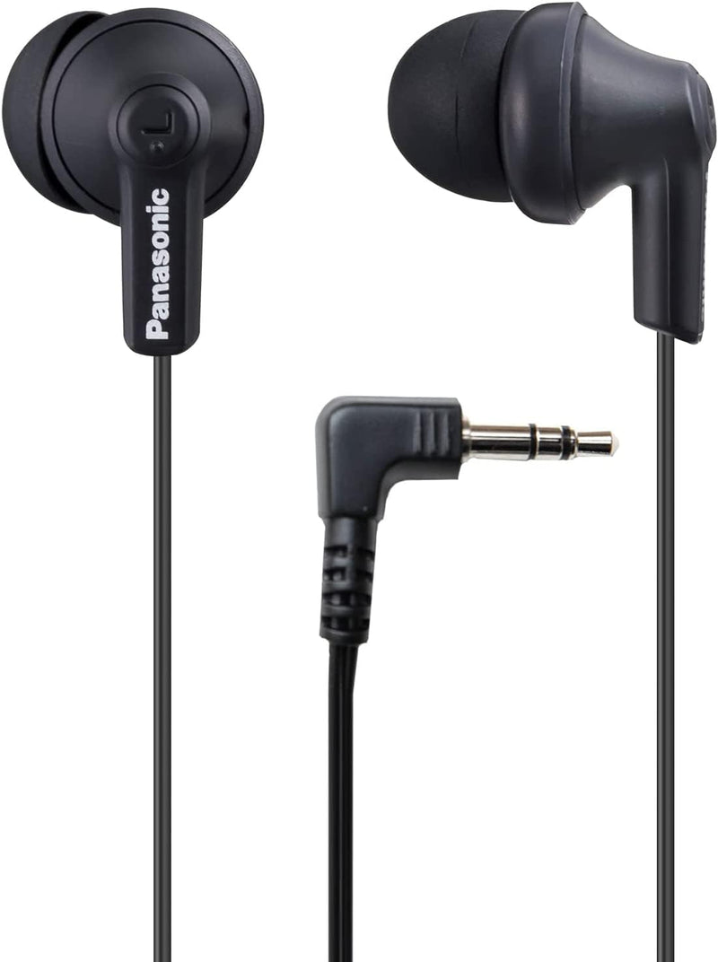 Panasonic Ergofit Wired Earbuds, 3.5Mm Jack In-Ear Headphones with Dynamic Crystal-Clear Sound and Soft Ergonomic Custom-Fit Earpieces (S/M/L),