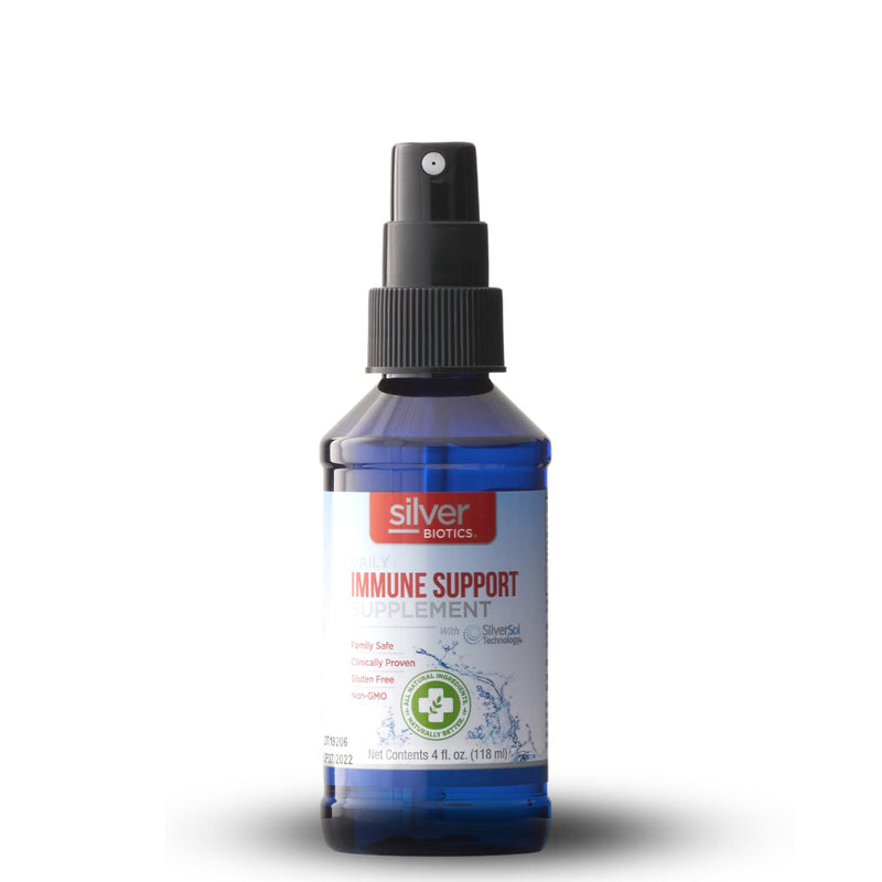 Silver Biotics Colloidal Nano Silversol Liquid 10 Ppm | Immune Support | Bio-Hacking Immune Building Natural Support | 4 Oz. Sprayer