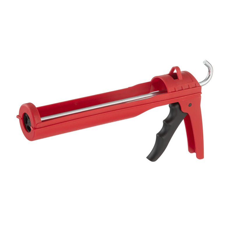 INTERTOOL Drip-Free Hand Caulking Gun, 10 Oz. Tube, 10:1 Thrust Ratio, Lightweight Durable Body, Smooth Rod, Quiet Ratcheting HT-0027