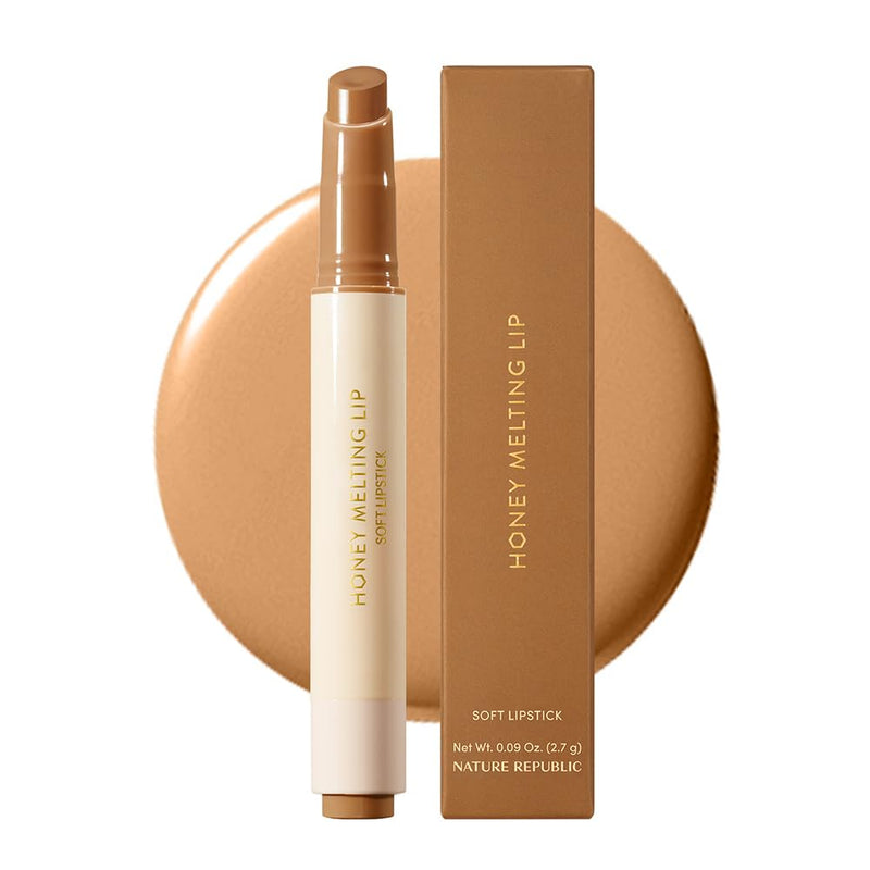 Nature Republic HONEY MELTING LIP GLITTER & PLUMPING (16 MIDNIGHT SPARKLE) SOFT LIP STICK Moisturizing Gloss, Volumizing Formula, Color Changing