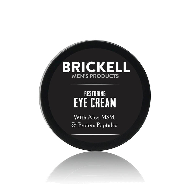 Brickell Men'S Restoring under Eye Cream for Men, Natural and Organic anti Aging Eye Balm to Reduce Puffiness, Wrinkles, Dark Circles, Crows Feet