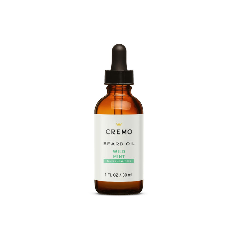 Cremo Beard Oil, Revitalizing Wild Mint, 1 Fl Oz - Restore Natural Moisture and Soften Your Beard to Help Relieve Beard Itch
