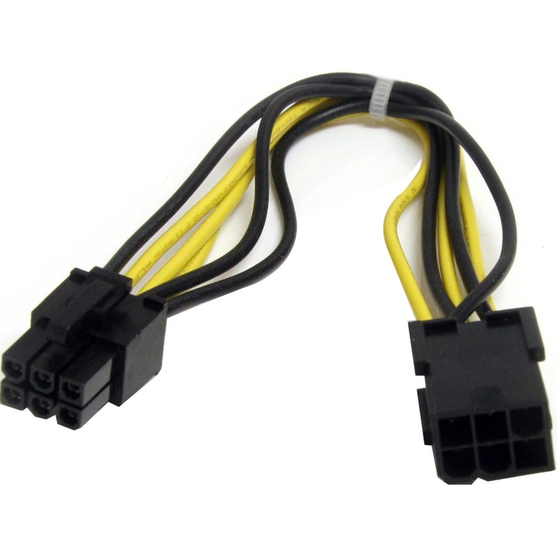 Startech.Com 8In 6 Pin PCI Express Power Extension Cable - Power Extension Cable - 6 Pin Pcie Power (M) to 6 Pin Pcie Power (F) - 7.9 in - Black -