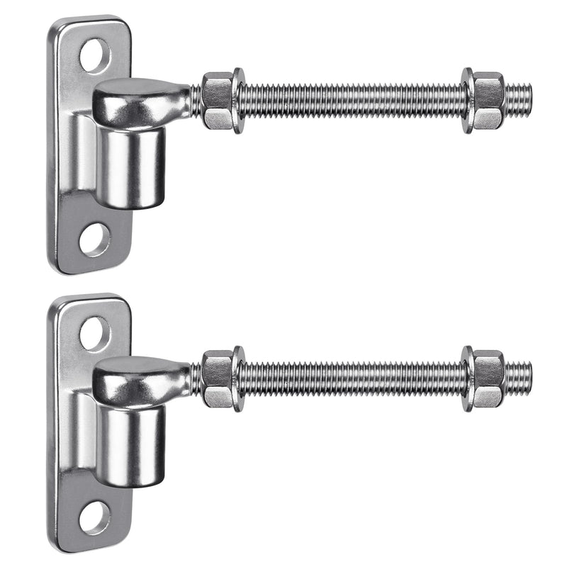 304 Stainless Steel Heavy Duty Gate Hinges, 6'' J Bolt Gate Hinge with Dia M12, 4Pack Welded Hinge for Farm Gate, One Piece Molded Gate Hinge for