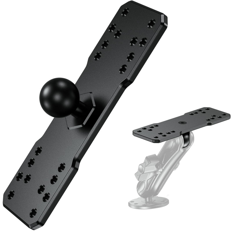 BRCOVAN 1'' Ball Fish Finder Mount, Aluminum Alloy Universal Marine Electronic Plate, Fit for RAM Mounts B Size 1 Inch Ball Double Socket Arm, Fit