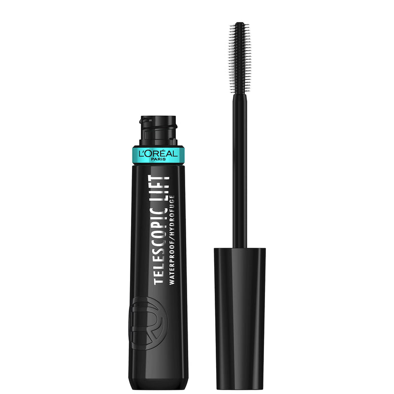L'Oreal Paris Telescopic Lift Mascara, Lengthening and Volumizing Eye Makeup, Lash Lift with up to 36HR Wear, Waterproof, Black, 0.33 Fl Oz