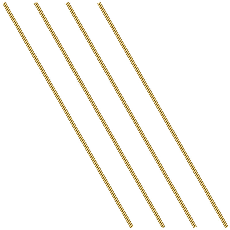 3/16 Inch Brass round Rod, Favordrory 4PCS Brass round Rods Lathe Bar Stock, 3/16 Inch in Diameter 14 Inches in Length