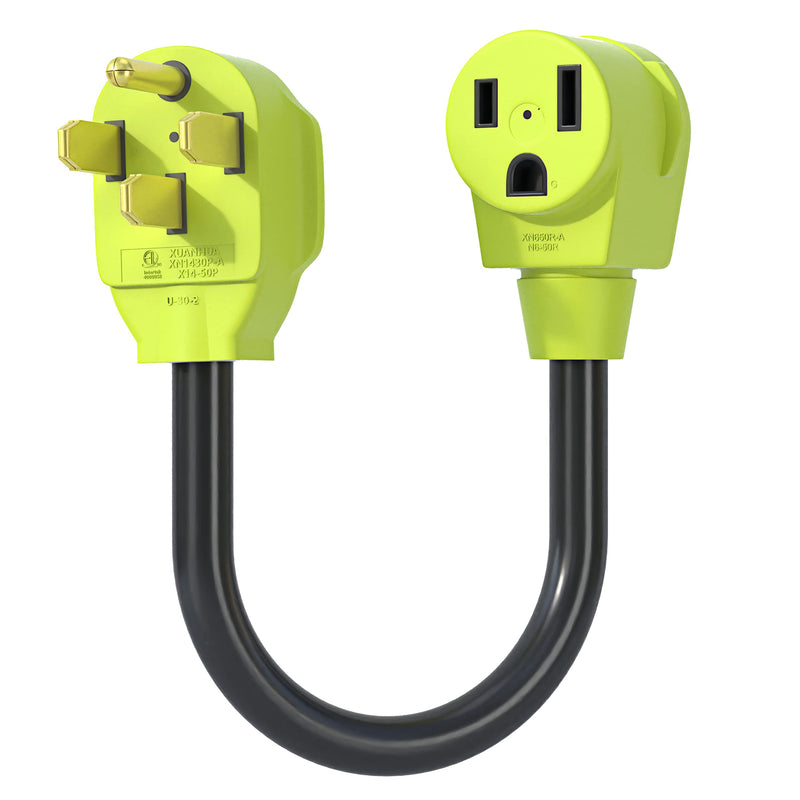 Welder Plug Adapter,Nema 14-50P to NEMA 6-50R,4 Prong to 3 Ponng 50 Amp Welder Plug Adapter Cord,Stw 10 AWG?1.5FT?