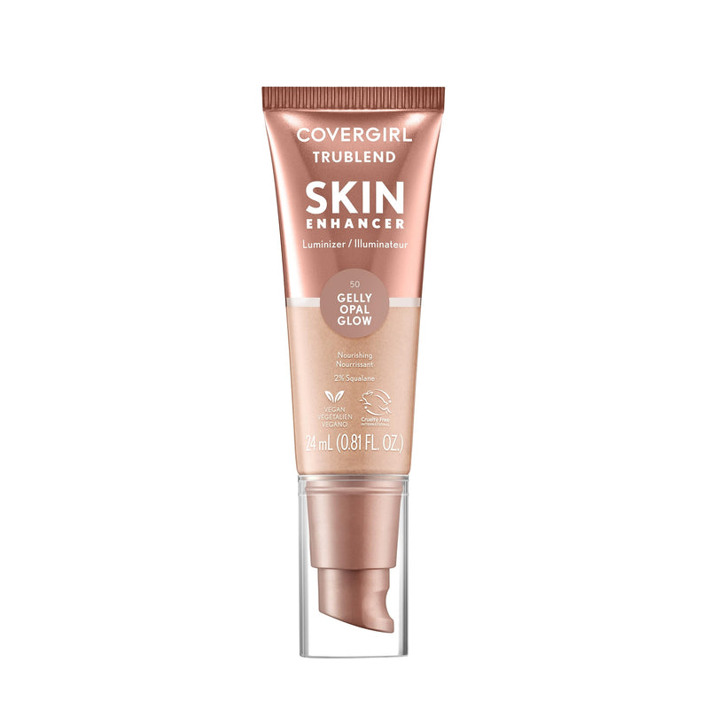 Covergirl Trublend Skin Enhancer, Opal Glow, Luminizer, Healthy-Looking Glow, Flexible Coverage, Clean & Vegan, Water-Based Formula, for All Skin