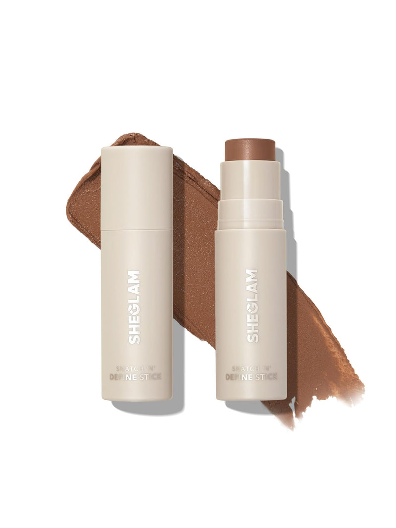 SHEGLAM Snatch 'N' Define Cream Contour Stick Long Lasting Highly Pigmented Sweat Proof Face Bronzer Makeup - Earthy Sepia