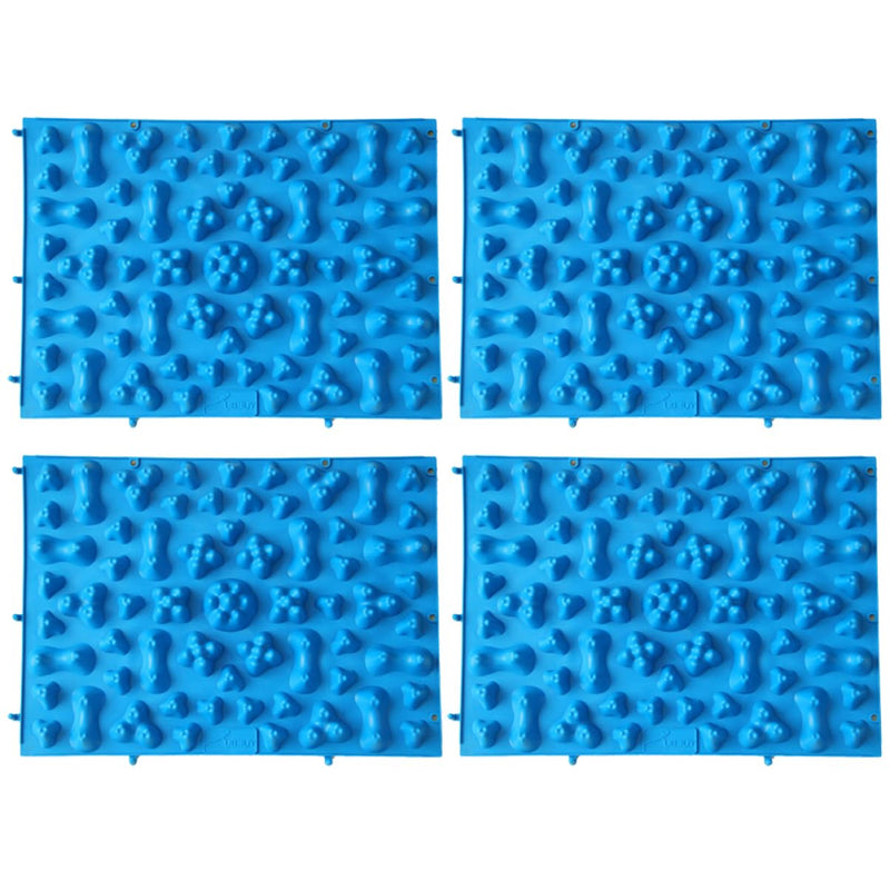 Reflexology Foot Mat Acupressure Pad Relief for Feet 4Pcs Foot Massage Plate Blood Circulation TPE Material