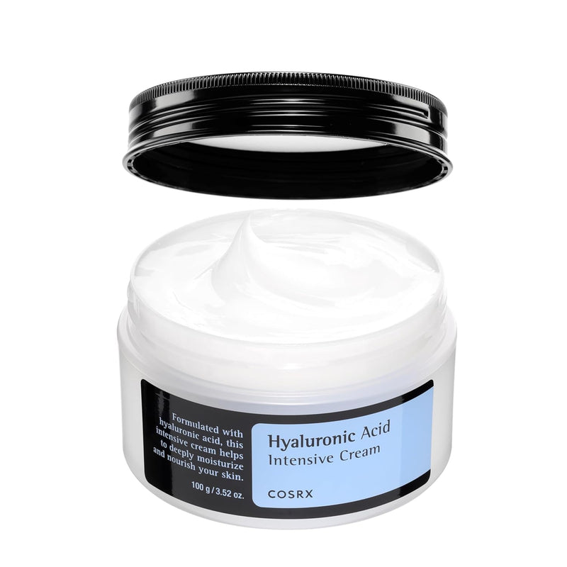COSRX Hyaluronic Acid Moisturizing Cream, Long-Lasting Hydration, Rich Moisturizer for Sensitive Skin 3.52 Oz / 100G, Korean Skin Care, Animal