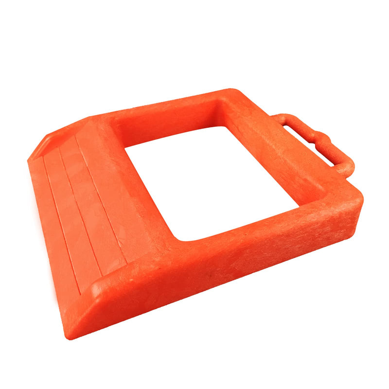 ROBLOCK Pallet Jack Chock Heavy Duty Wheel Chock, Pallet Jack Stopper for Truck 14.2" Length X 11.2" Width X 2" Height (1 Pack, Orange)