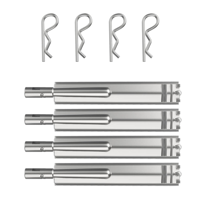 LS'BABQ Grill Burners Replacement Parts for Bull Grill, Cal Flame Aussie Blaze Bakers Chefs Jenn AIR Thermos Turbo Charbroil, 4 Pack Heavy Duty