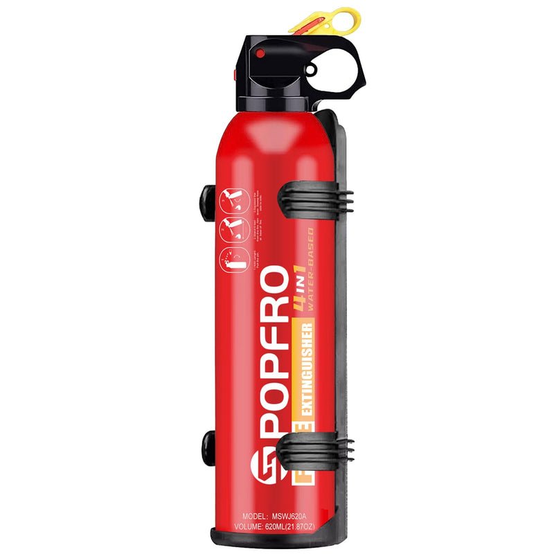 Portable Fire Extinguisher | 4-In-1 Small Fire Extinguisher for Home, Garage, Kitchen, Car | for Electric, Textile and Grease Fires | Non-Toxic,