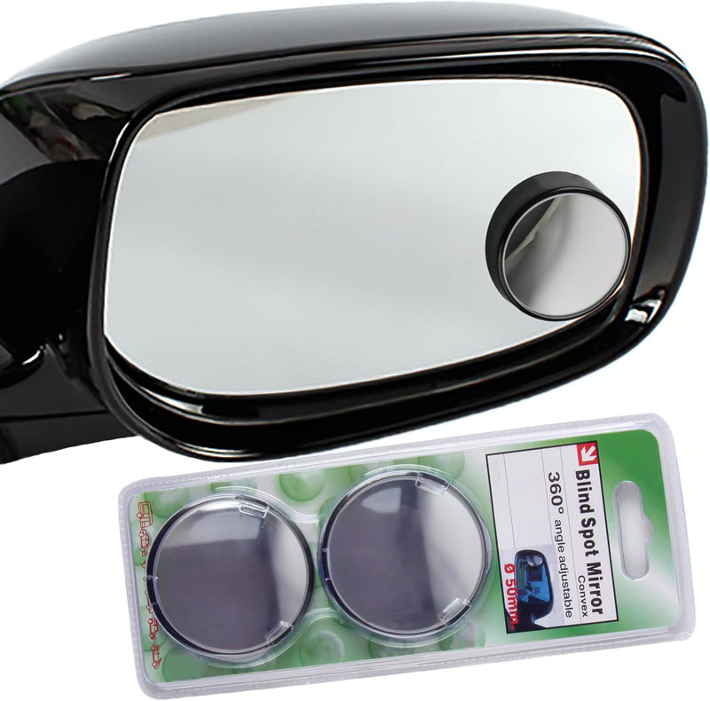 KEWAYO 2 Pack Automotive Blind Spot Mirrors, Small round Convex Adjustable 360°Rotate Wide Angle Car Rear View Mirror for All Universal Vehicles
