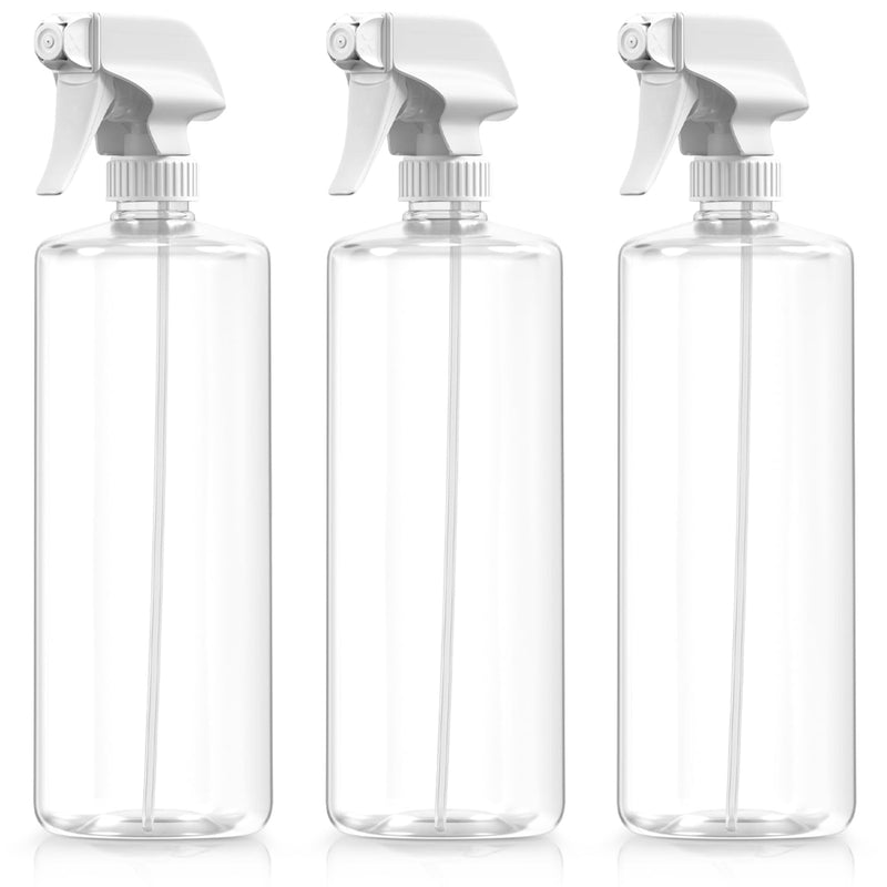 Bar5F Plastic Spray Bottles with Mixor Trigger, 32 Oz | Professional, Leak Proof, Empty, Adjustable Fine to Powerful Sprayer, Refillable | Water