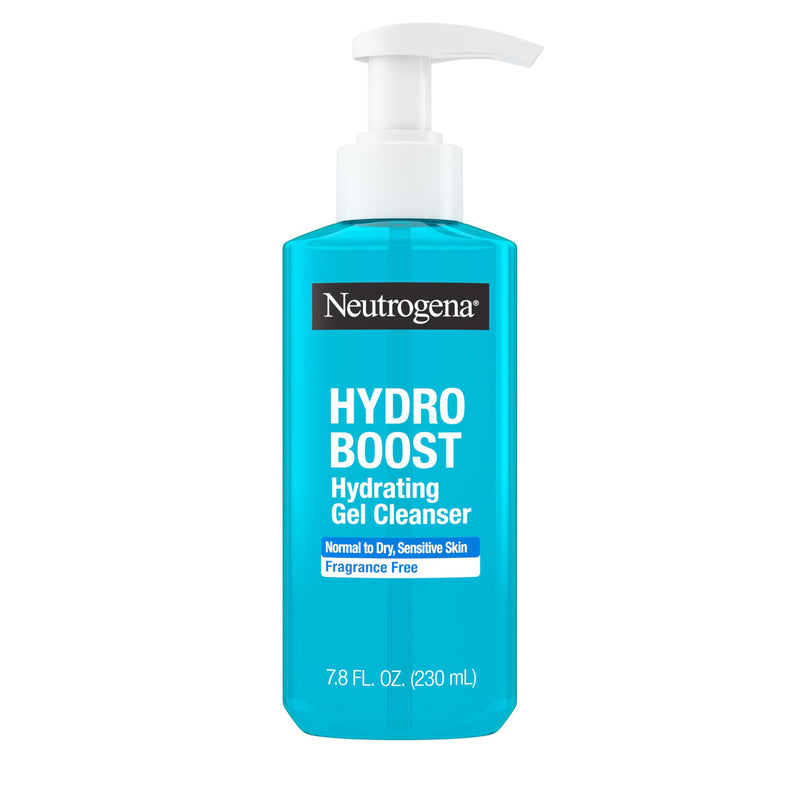 Neutrogena Hydro Boost Fragrance Free Hydrating Gel Facial Cleanser with Hyaluronic Acid, Daily Foaming Face Wash & Makeup Remover, Gentle Face