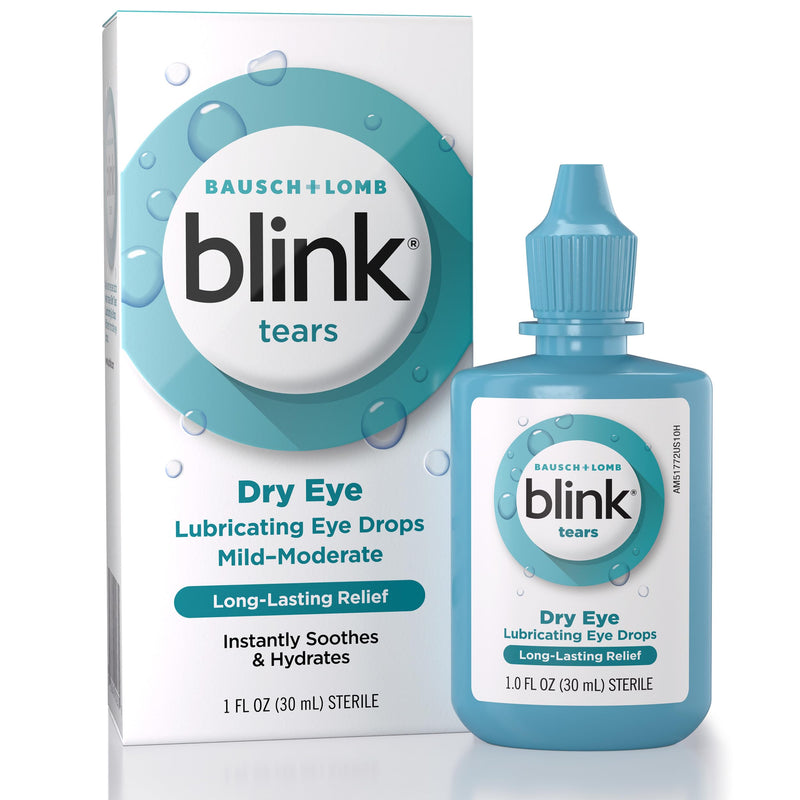 Blink Tears Lubricating Eye Drops, Moisturizing & Soothing for Mild to Moderate Dry Eyes, with Hyaluronate, Reduces Discomfort, Long-Lasting