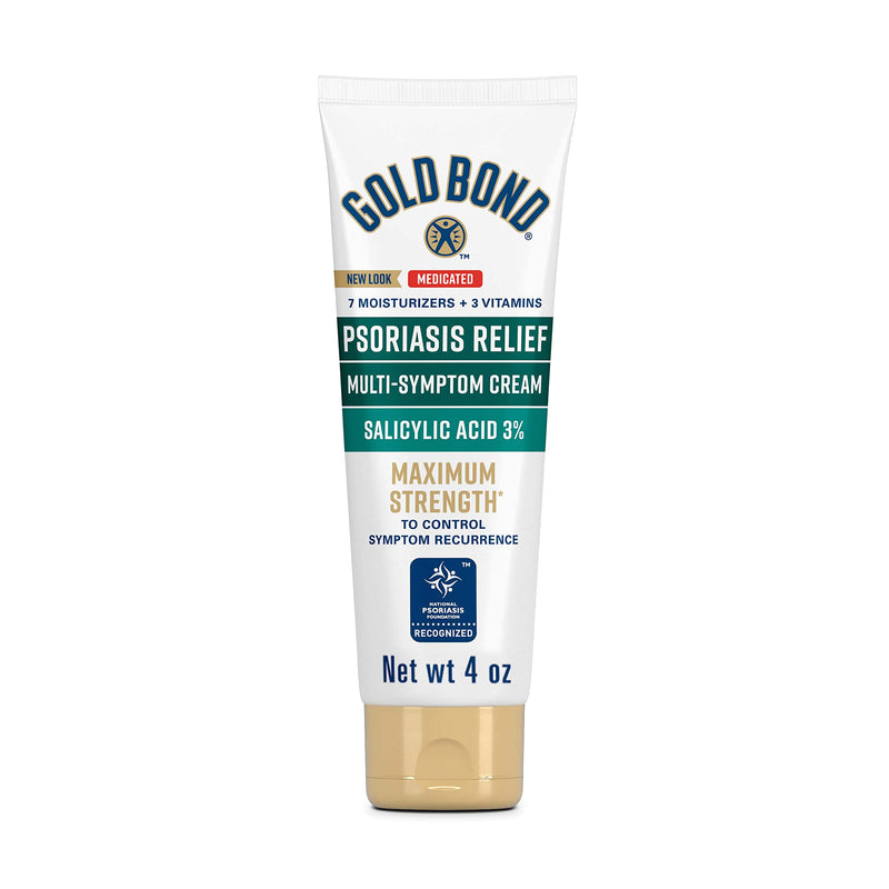 Gold Bond Multi-Symptom Psoriasis Relief Cream, 4 Oz., for Itchy, Irritated & Scaling Skin