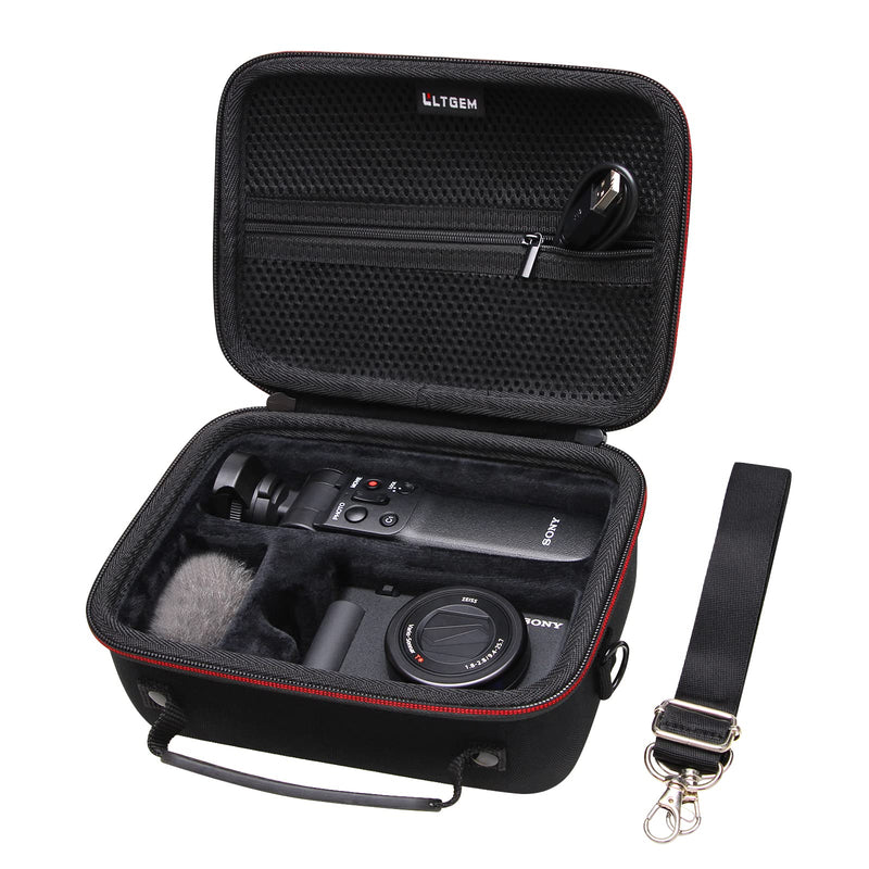 LTGEM Camera Case Compatible with Sony ZV-1F / ZV-1 / ZV-1 II Vlog Digital Camera, Tripod, Microphone and Vlogger Accessory Kit with Shoulder