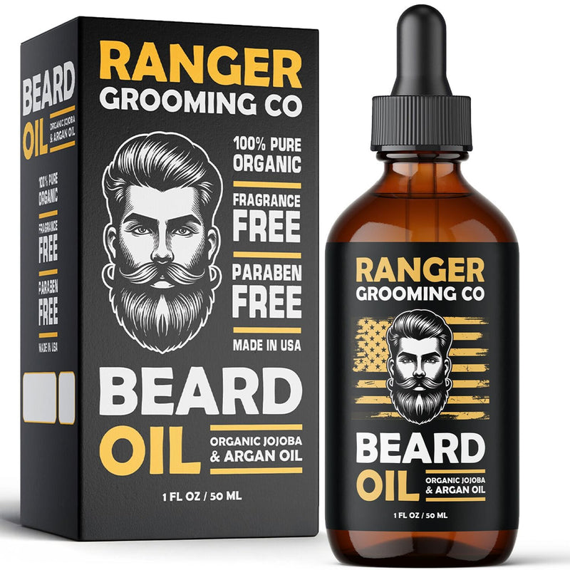 Leven Rose Beard Oil for Men and Beard Softener 100% Pure Natural for Bearded Men, Mustaches, and Moisturized Skin 1 Oz by Ranger Grooming Co