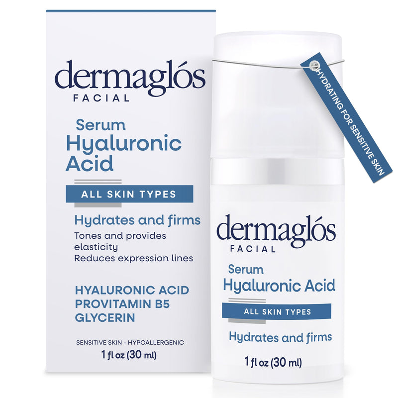 Dermaglos Hyaluronic Acid Serum for Face with Pro Vitamin B5 and Glycerin, Hydrates, Firms, Tones, and Reduces Expression Lines, Suitable for