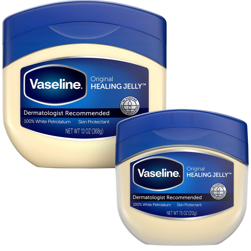 Vaseline Original Healing Jelly, 2-Size Variety Bundle â Dermatologist Recommended Skin Protectant, Healing Ointment for Beauty & Personal Care