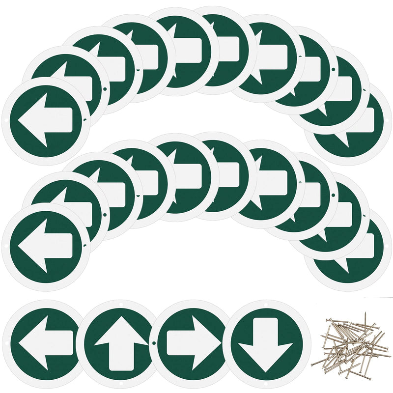 Amylove 24 Pieces Bright Reflective Trail Markers round Bin Marker with Reflective Tacks Aluminum Signs Thumb Tacks for Hunting Hiking Camping and