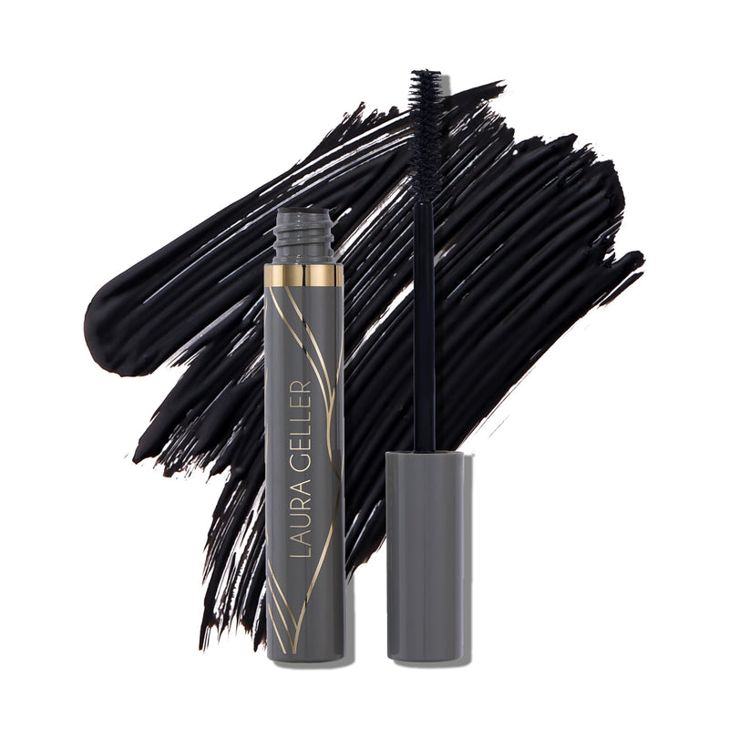 LAURA GELLER NEW YORK Always There Lengthening Mascara in Black - Defining, Curling, Buildable Formula Eye Makeup- Innovative Lengthening Brush -