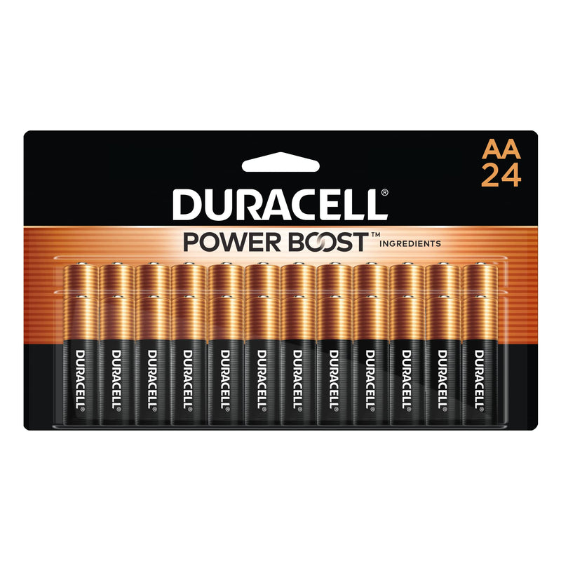 Duracell Coppertop AA Batteries with Power Boost Ingredients, 24 Count Pack Double a Battery with Long-Lasting Power, Alkaline AA Battery for
