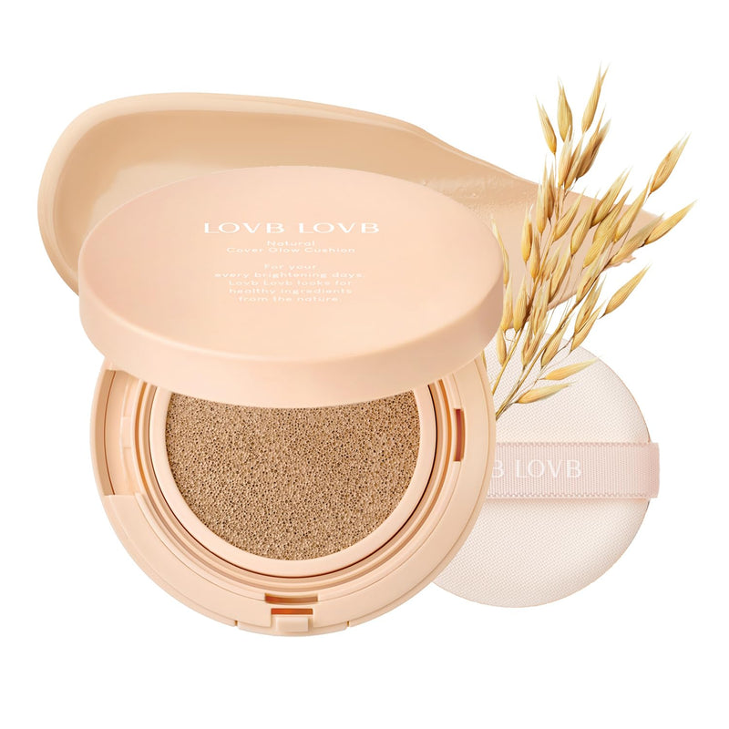Natural Cover Glow Cushion Foundation | Satin Radiant Finish | Korean Foundation Makeup | Long-Lasting Natural Coverage | for All Skin Types 0.42