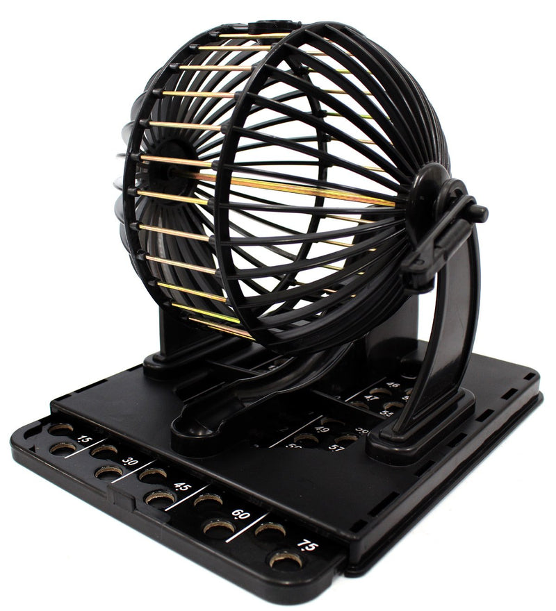 Powertrc Bingo Machine Cage Game Set | with Bingo Balls | Classic Cage | Bingo Tray (Classic Version)