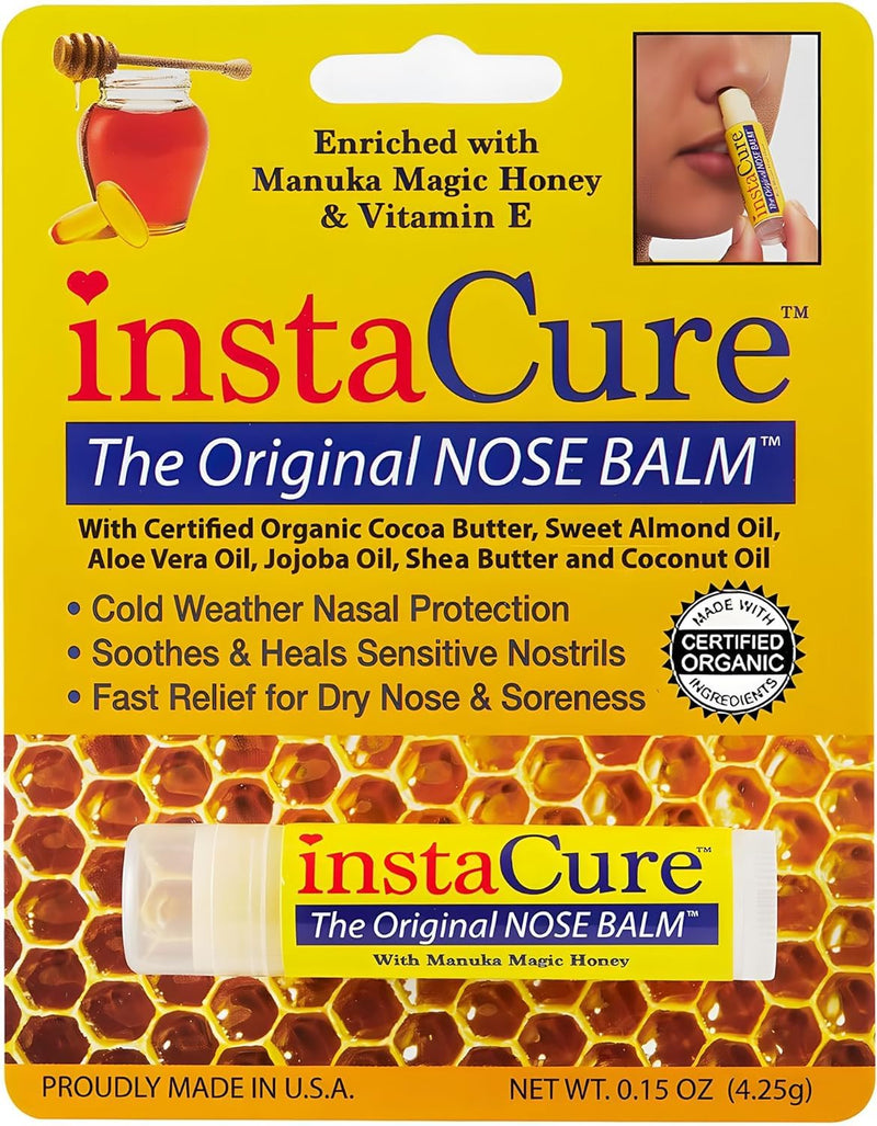 Original Nose Balm. Fast Relief for Cracked Dry & Sore Noses with Raw Manuka Honey Vitamin E Shea Butter Aloe Vera Oil. Heals DogâS Dry Cracked