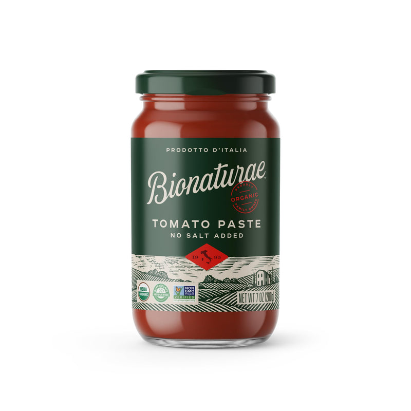 Bionaturae Organic Tomato Paste - No Salt Tomato Paste, Tomato Paste in a Jar, Keto Friendly, Non-Gmo, USDA Certified Organic, No Added Sugar, No