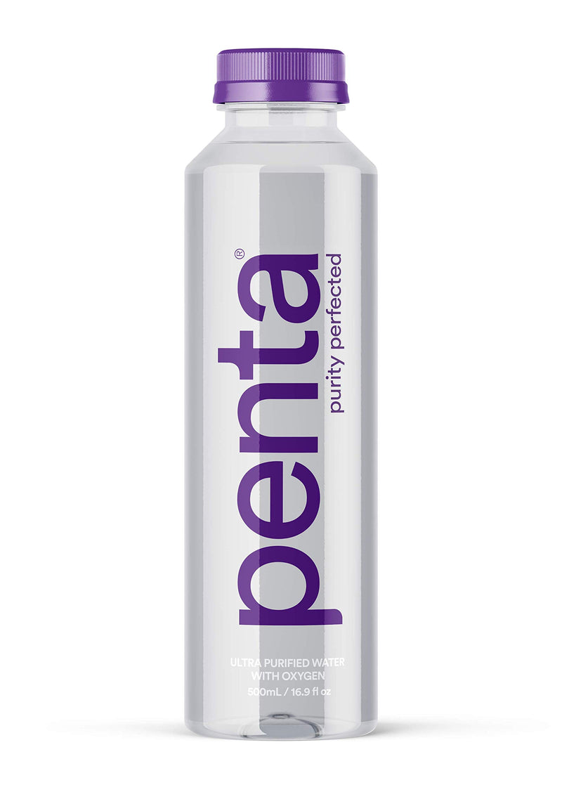 Penta Ultra-Purified Water, Oxygen Infused Natural Ph Hydration, Solar-Powered 13 Step Purification Process,16.9 Fl Oz (Pack of 24)
