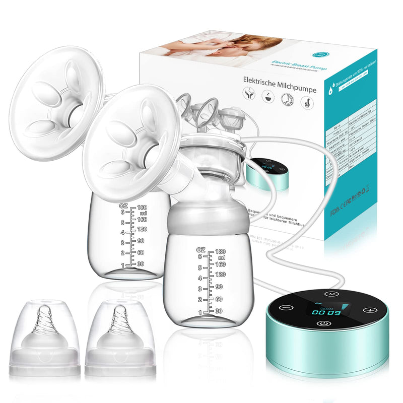 Electric Breast Pump, Breast Pump Electric Breastfeeding Pump 3 Modes 10 Levels Dual Rechargeable Nursing Double Breast Milk Pump Massage with