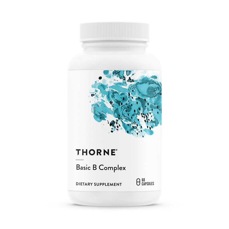 THORNE Basic B-Complex - Tissue-Ready Vitamin B Complex Supplement with Choline - Supports Cellular Energy Production, Brain Health & Red Blood