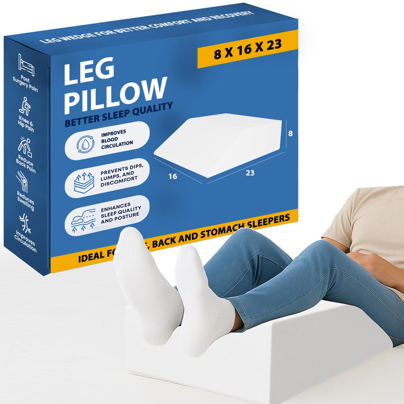 Greaton, Leg Wedge Elevation Pillow for Blood Circulation | Relieved & Recovers Foot and Ankle Injuries | Pillows for Swelling | Multi-Purpose |