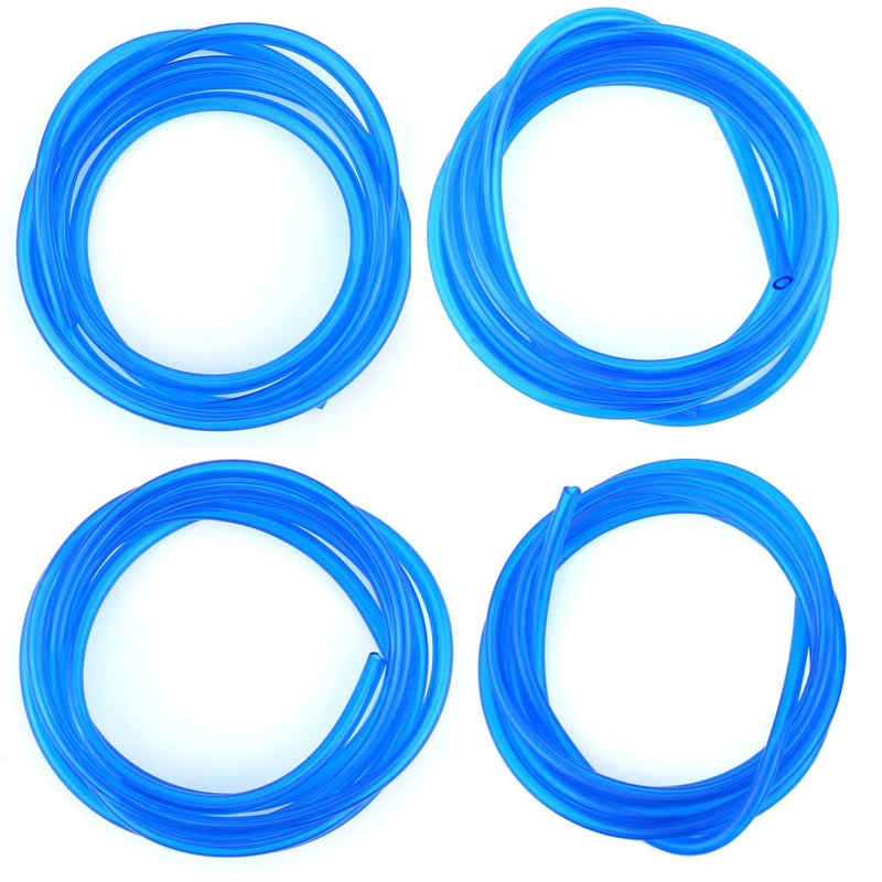 Hilitchi 20-Feet Petrol Fuel Line Hose Lubricant of 4 Sizes Tubing for Weedeater Chainsaw Common 2 Cycle Small Engines (Light Blue)