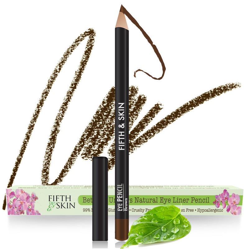 Fifth & Skin Better'N Ur Eyes Eyeliner Pencil (DARK BROWN) â NATURAL - Hypoallergenic - Sensitive Eyes - Gluten Free - Cruelty Free - Paraben Free