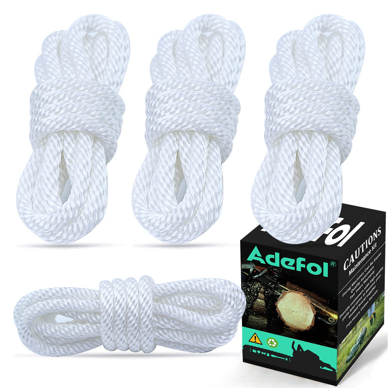 Adefol Recoil Starter Rope 4.8-Meter Pull Cord for Honda GX100 GX120 GX160 GX200 5.5HP 6.5HP Lawn Mower Chainsaw Trimmer Edger Brush Cutter Engine