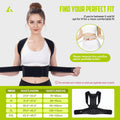Back Brace Posture Corrector for Women and Men, Full Back Support Straps Straightener, Hunchback Improve Posture-Shoulde