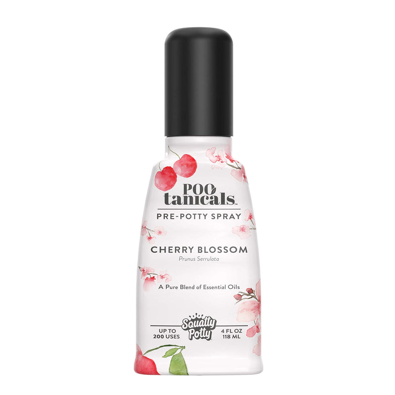 Squatty Potty Pootanicals Toilet Spray, Cherry Blossom, 200 Uses Spray before You Go, 4 Fl Oz