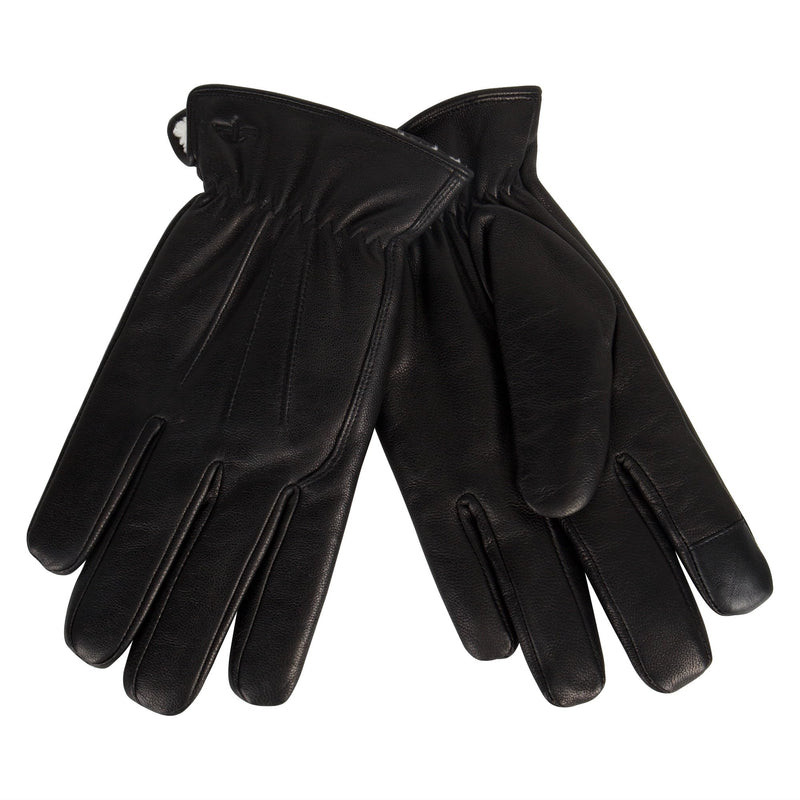 Dockers Men'S Warm Leather Winter Gloves with Smartphone Touchscreen Capability